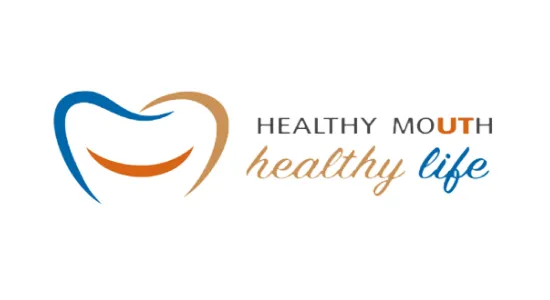 A logo of healthy mouth, healthy teeth